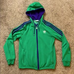 Adidas Hooded Zip Up Jacket